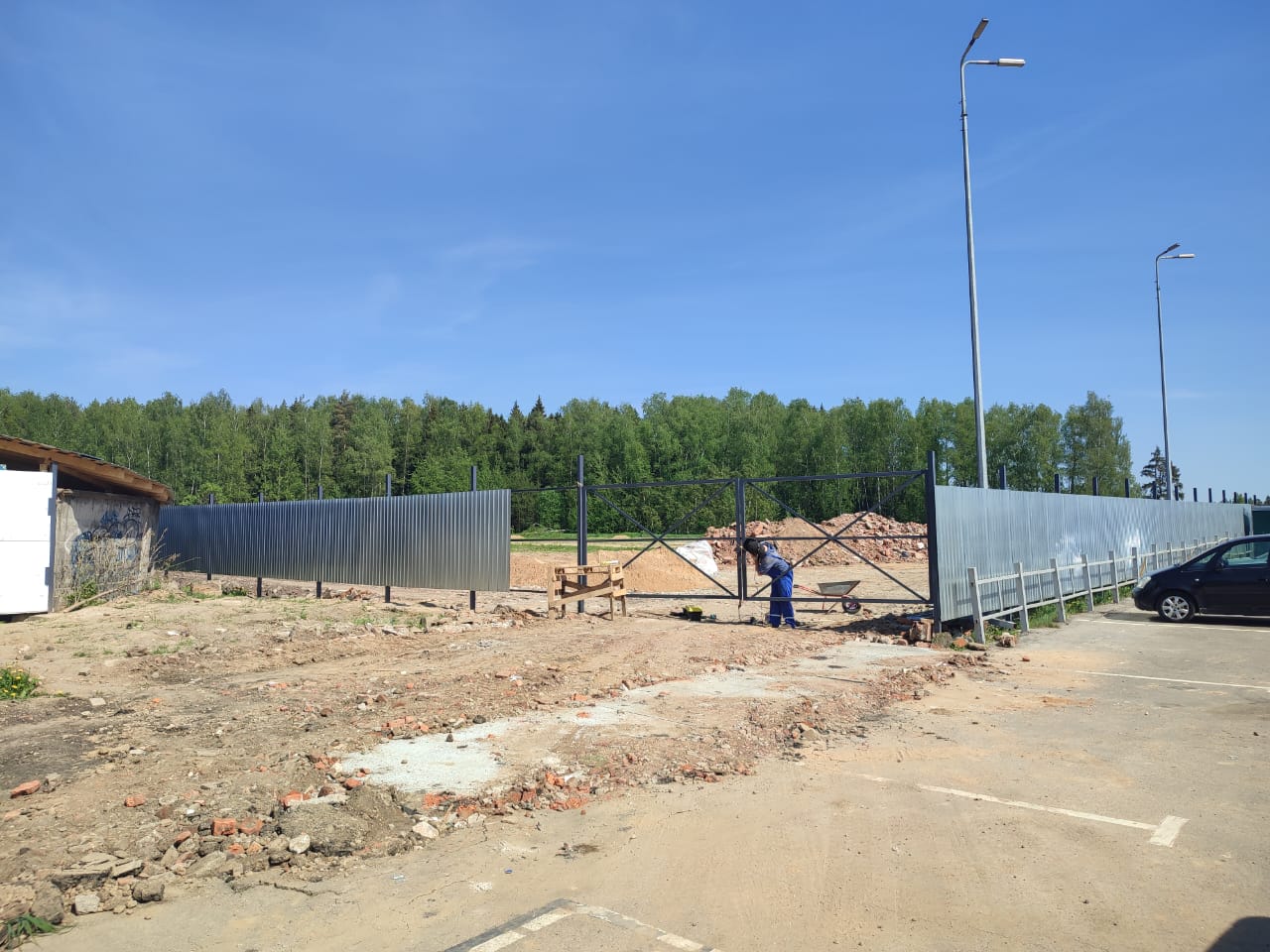 Строительство парка Ржавки — Май 2025